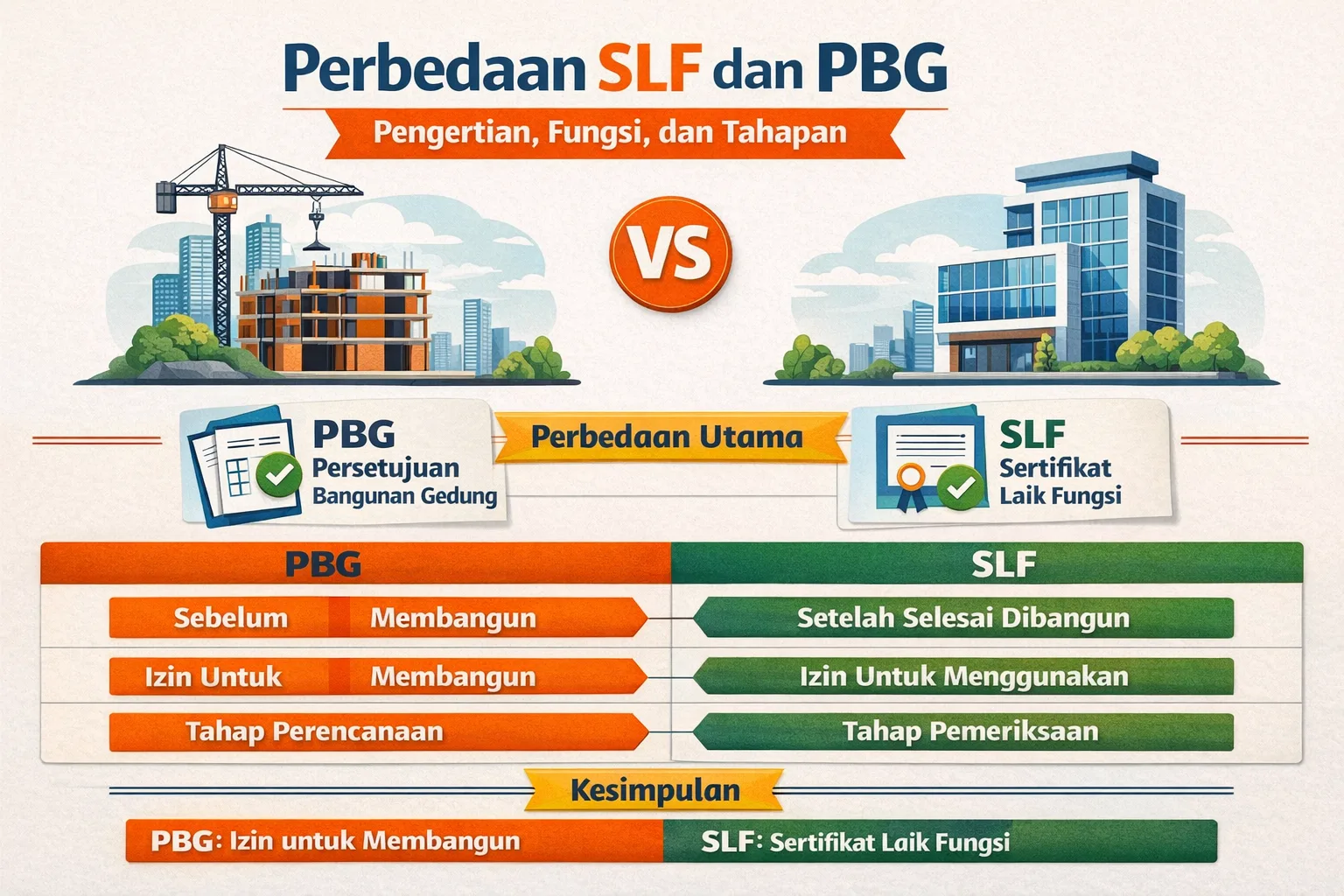 Perbedaan SLF dan PBG Perbedaan SLF dan PBG